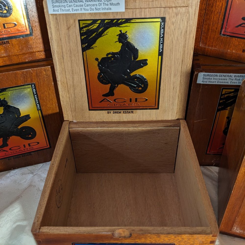 Heavy Solid Spanish Cedar Wood Cigar Box Convert to A Humidor Keep Accessories